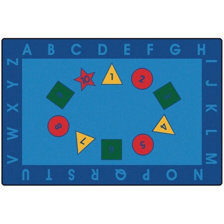 Carpets for Kids KID$Value Plus 72.82 Early Learning Value Classroom Rug 6ft x 9ft Rectangle Blue